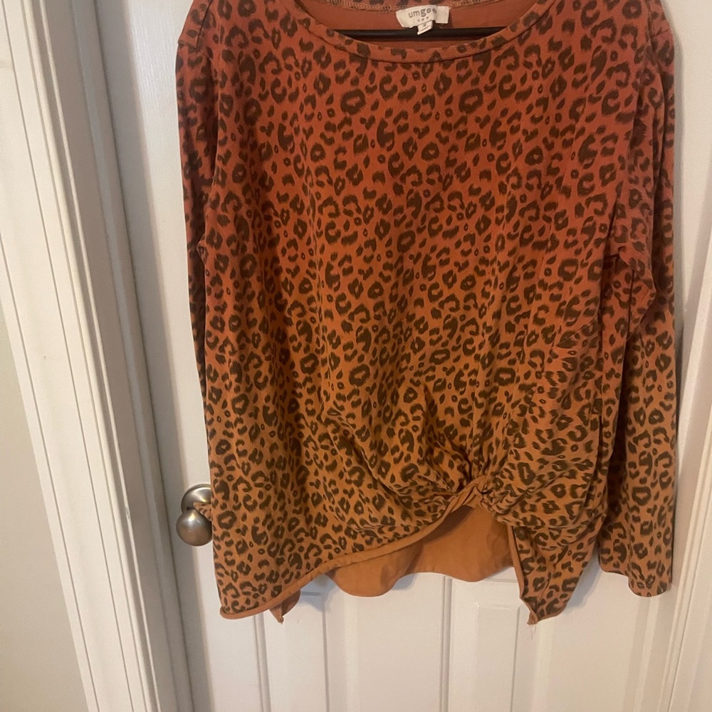 Umgee Brown Leopard Print Top